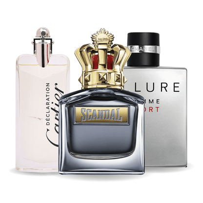 Zestaw 3 perfum Allure Homme Sports, Jean Paul Gaultier Scandal, Cartier Declaration 100ml